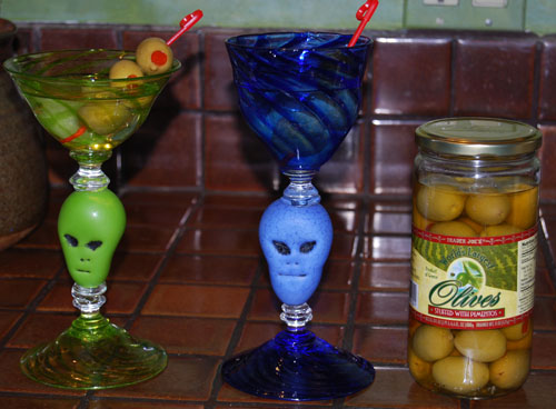 alien glasses and olives